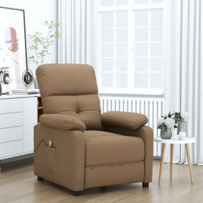 Massage Chair Brown Fabric, Wood, Metal Large