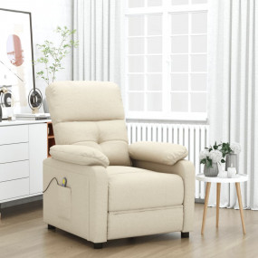 Massage Chair Cream Fabric, Wood, Metal Large