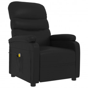 Massage Chair Black Faux Leather, Plywood, Metal, Foam ...