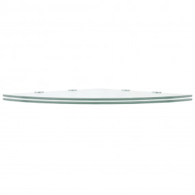 Corner Shelf Set of 2 Clear Tempered safety glass 17.7 ...