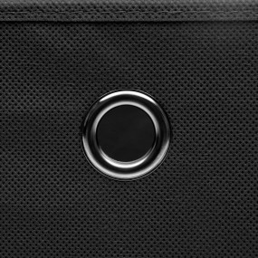 Storage Box Set of 10 Black Non-woven fabric (100% poly...