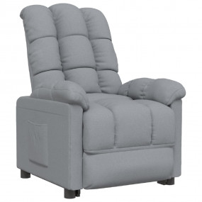 Recliner Light Gray Fabric (100% polyester), Plywood, I...