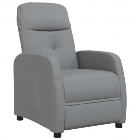 Recliner Light Gray Polyester Standard Adjustable Headr...