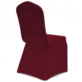 Chair Cover Set of 18 Burgundy 90% Polyester, 10% Elast...