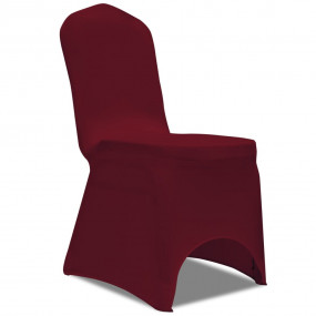 Chair Cover Set of 30 Burgundy 90% Polyester, 10% Spand...