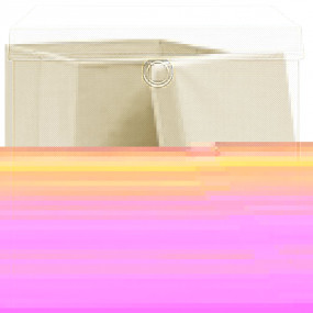 Storage Box Set of 10 Cream Non-woven fabric (100% poly...