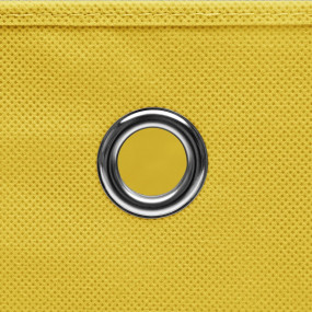 Storage Box Set of 10 Yellow Non-woven fabric (100% pol...