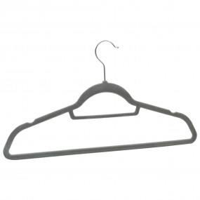 Hanger Set of 100 Grey ABC plastic, zinc alloy, velvet ...