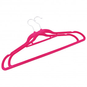 Hanger Set of 50 Pink ABC plastic, zinc alloy, velvet S...