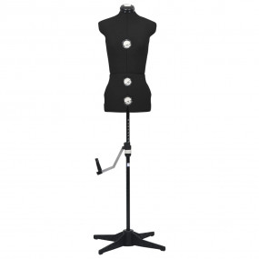 Dress Form Black Polyester, ABS S Height-Adjustable