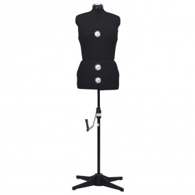 Dress Form Black Polyester, ABS 40-46 Height-Adjustable