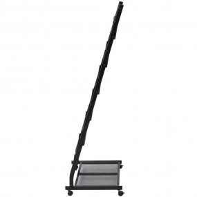 Magazine Rack Black Steel, MDF Medium Portable Magazine...