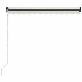 Retractable Awning Cream fabric, grey frame