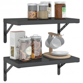 Wall Shelf Black Stainless Steel 19.7 in x 11.8 in x 1....