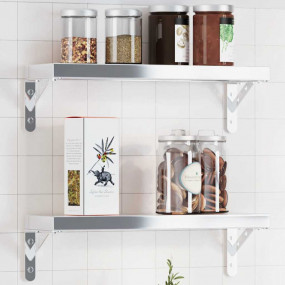 Shelf Bracket Silver Stainless steel Compact Durable