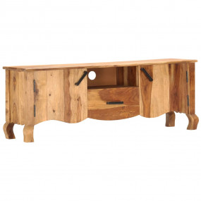 TV Cabinet Brown Solid Wood Medium TV Cabinet Rectangul...