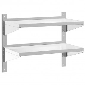 Wall Shelf Silver Stainless Steel 29.5 x 15.7 x 23.6 in