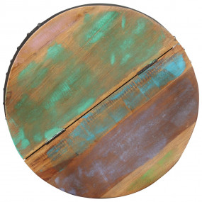 Coffee Table Multicolored Solid Reclaimed Wood, Steel 2...
