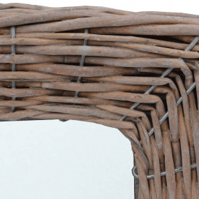 Mirror Natural rattan color Rattan and Glass 5.9 x 5.9 ...