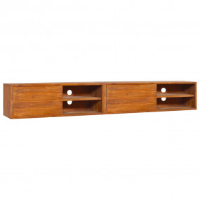 Wall-mounted TV Cabinet Natural Teak Solid Teak Wood La...