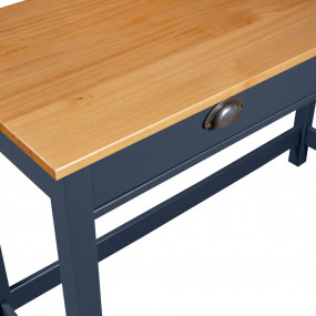 Console Table Gray and Honey Brown Solid Pine Wood Comp...