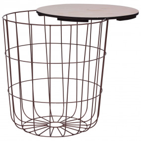 Coffee Table Copper Metal Medium Removable Tray Top