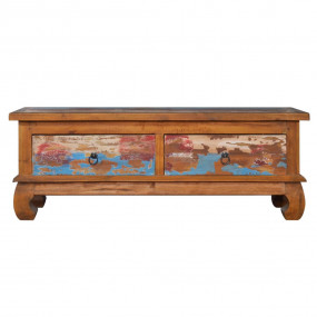 TV Cabinet Multicolor Reclaimed teak wood Medium TV Cab...