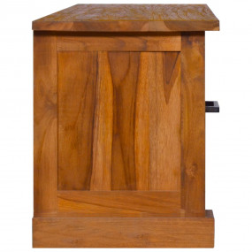 TV Cabinet Teak Solid teak wood Medium TV Cabinet Recta...