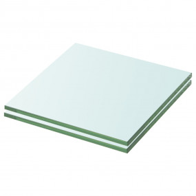 Glass Panel Set of 2 Clear Tempered Glass 7.9 x 5.9 in