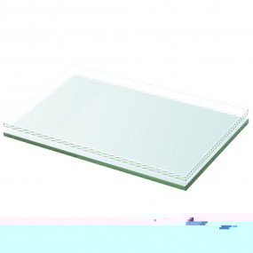 Glass Panel Set of 2 Clear Tempered Glass Small
