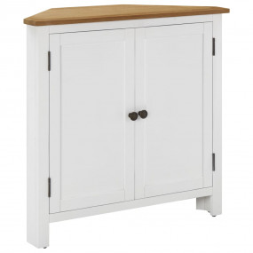 Corner Cabinet Oak and white