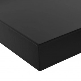 Wall Mounted Shelf Set of 2 Black MDF 39.4x7.9x1.5 in