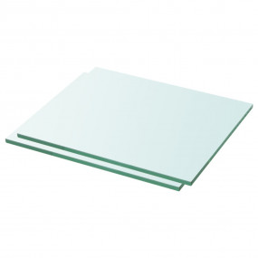 Glass Panel Set of 2 Clear Tempered glass 11.8x7.9 in D...
