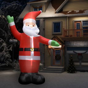Inflatable Santa Claus Red Polyester Giant Christmas De...