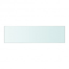Glass Panel Set of 2 Clear Toughened Glass 19.7 x 4.7 i...
