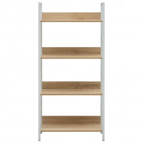 Shelf Cabinet Oak and White Engineered wood, steel Medi...