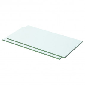 Glass Panel Set of 2 Clear Tempered glass 19.7 x 7.9 in...