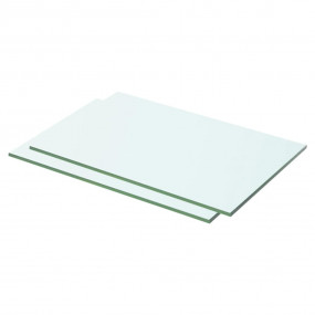 Glass Panel Set of 2 Clear Tempered glass 19.7 x 9.8 in