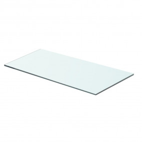 Glass Panel Set of 2 Clear Tempered Glass 23.6 x 9.8 in