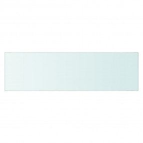 Glass Panel Set of 2 Clear Tempered Glass 27.6 x 7.9 in