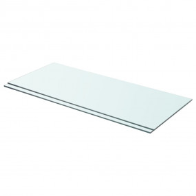 Glass Panel Set of 2 Clear Tempered glass 27.6x11.8 in