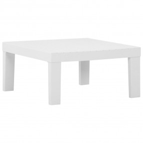 Garden Lounge Set White Plastic Medium Seats Many