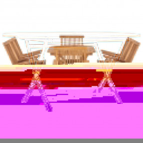 Outdoor Dining Set Natural Teak Solid Teak Wood Medium ...