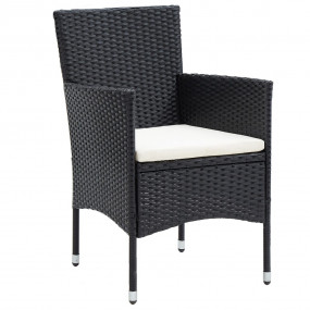Garden Dining Set Black