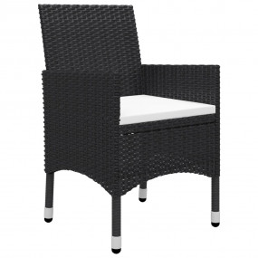 Bistro Set Black and cream white