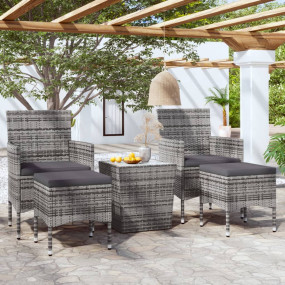 Garden Bistro Set Gray