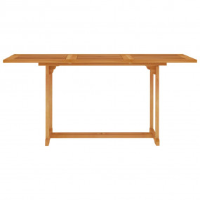 Garden Dining Set Warm brown Solid Teak Wood Large Stac...