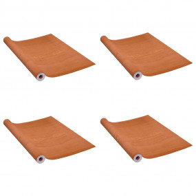 Door Film Set of 4 Light Oak PVC 82.7 x 35.4 in