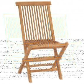 Garden Chair Set of 2 Natural Teak, Anthracite Cushion