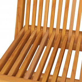 Patio Chair Set of 2 Teak Fine sanded teak wood Medium ...